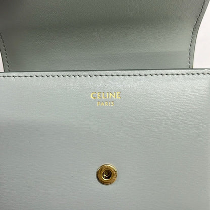 Celine Trifold Wallet Small Flap Trio Gray Leather — view 5