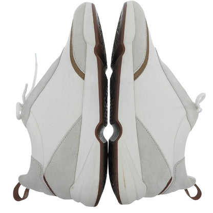 Loro Piana Modular Walk Sneakers Leather Suede Shoes White — view 4