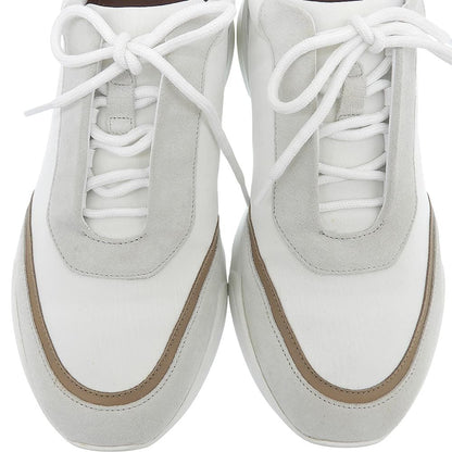 Loro Piana Modular Walk Sneakers Leather Suede Shoes White — view 3
