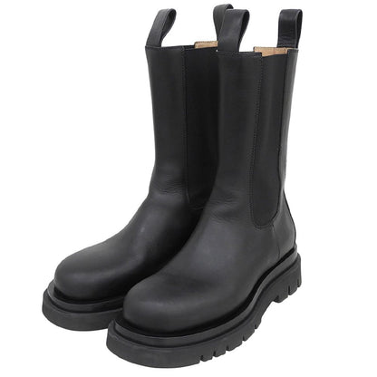 Bottega Veneta Lug Rug Side Gore Boots Chelsea Shoes Black