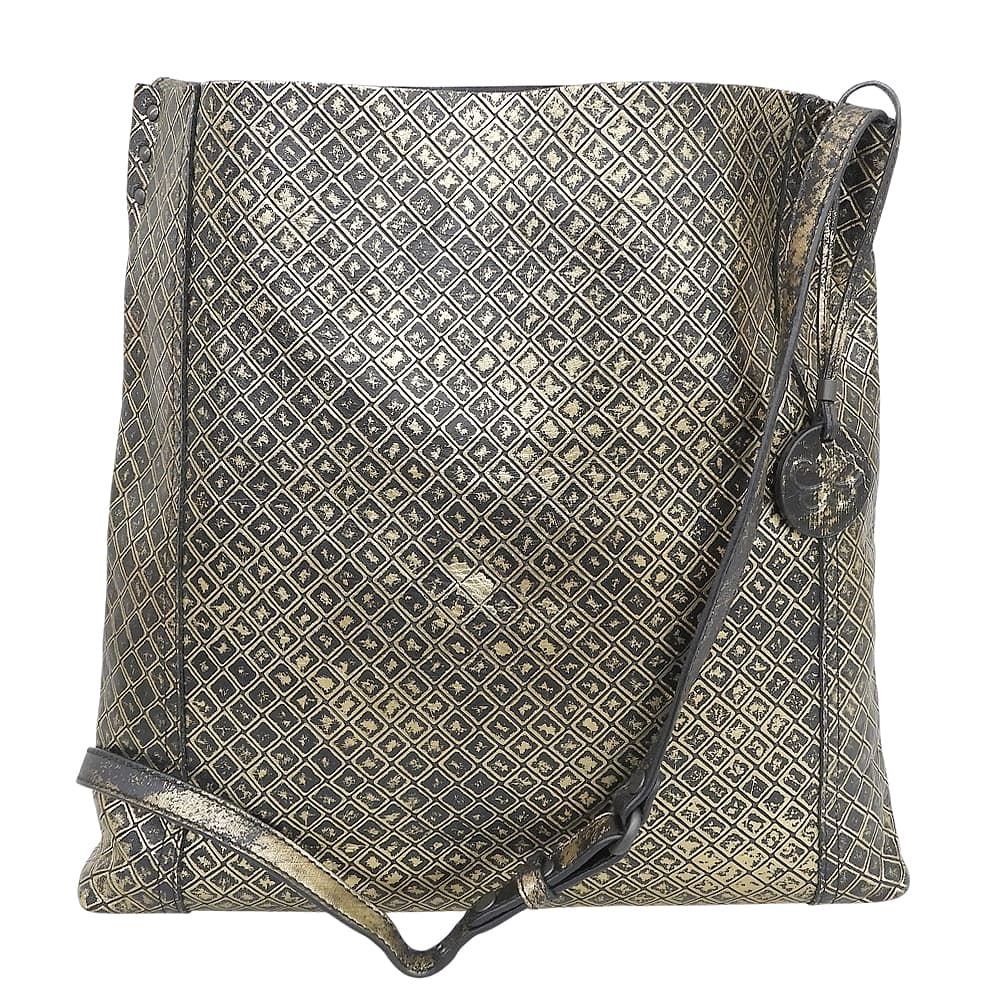 Bottega Veneta Intreccio Mirage Shoulder Bag Black Gold