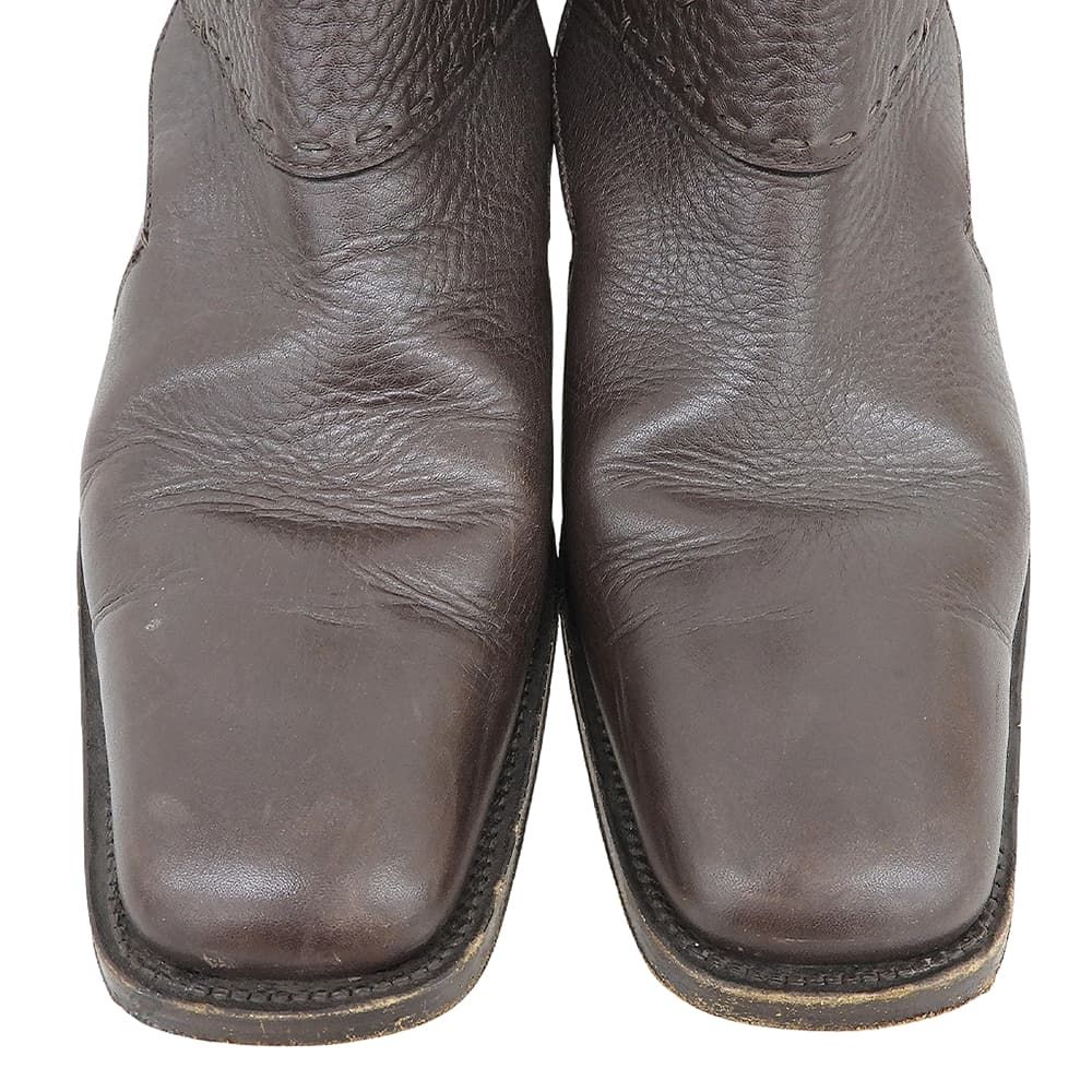 Fendi Square Toe Jodhpur Boots Shoes Brown 8 — view 3