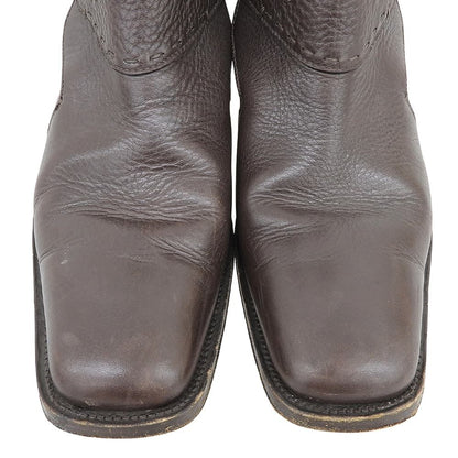 Fendi Square Toe Jodhpur Boots Shoes Brown 8 — view 3
