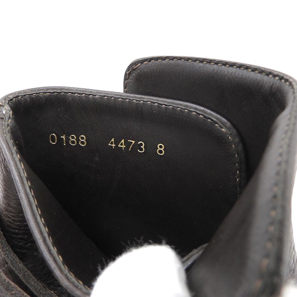 Fendi Square Toe Jodhpur Boots Shoes Brown 8 — view 6
