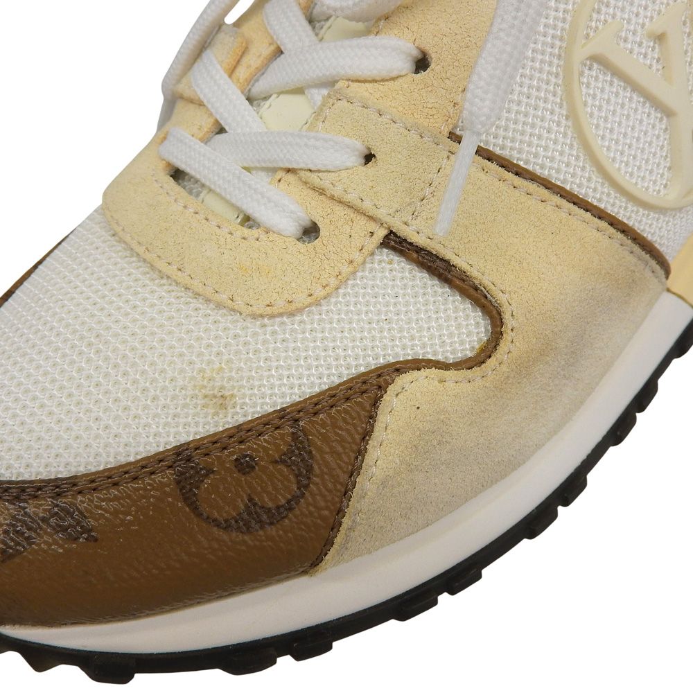 Louis Vuitton Run Away Line Sneakers White Ivory Brown — view 3