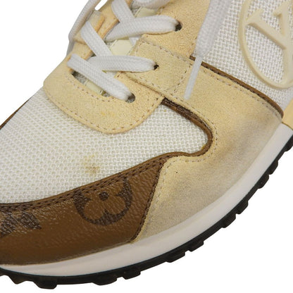 Louis Vuitton Run Away Line Sneakers White Ivory Brown — view 3