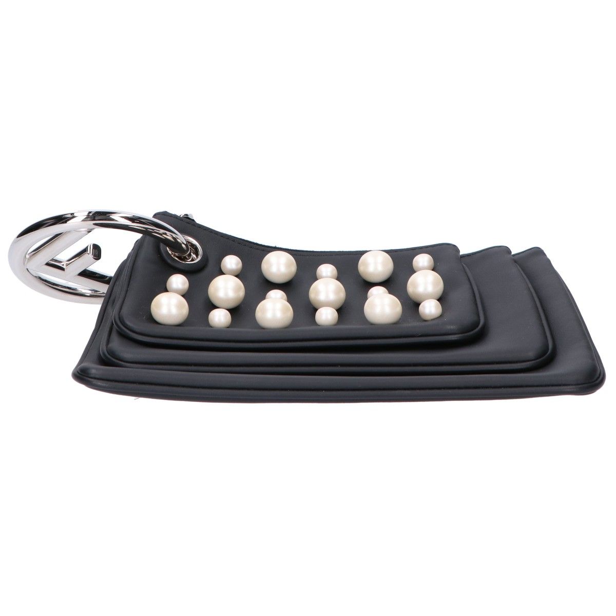 Fendi Pearl Studded Triplet Pouch Multi Clutch — view 2
