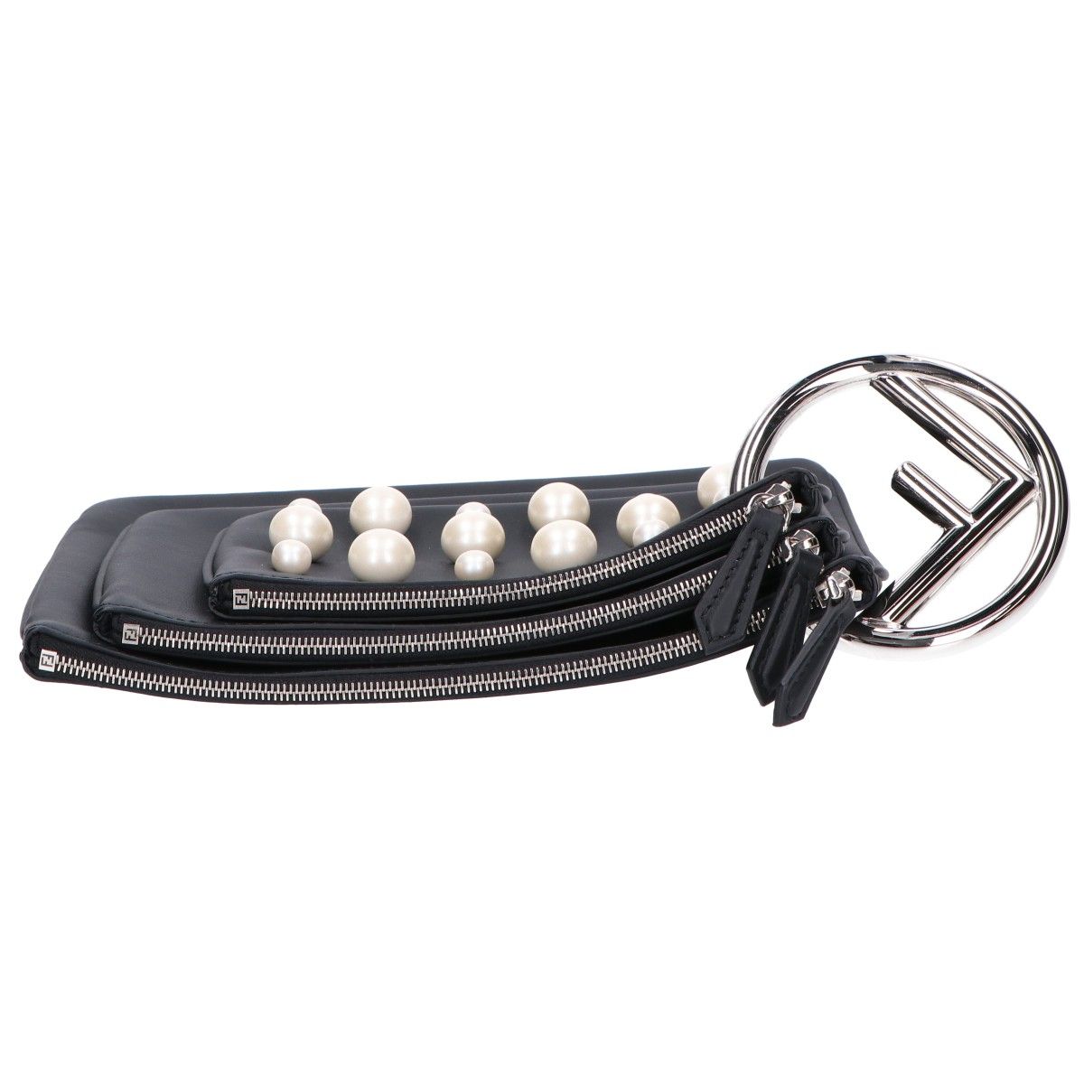 Fendi Pearl Studded Triplet Pouch Multi Clutch — view 4