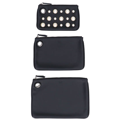 Fendi Pearl Studded Triplet Pouch Multi Clutch — view 6