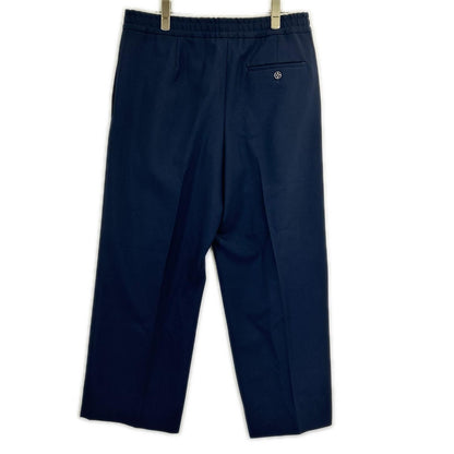 Louis Vuitton Hlb Navy Wool One Tuck Wide Trousers Pants 48 — view 2