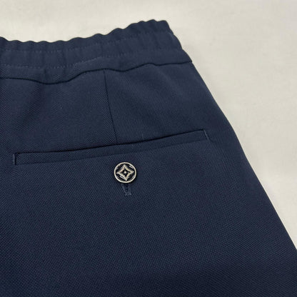 Louis Vuitton Hlb Navy Wool One Tuck Wide Trousers Pants 48 — view 7