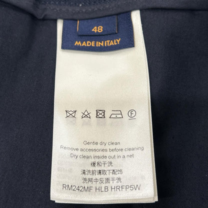 Louis Vuitton Hlb Navy Wool One Tuck Wide Trousers Pants 48 — view 4