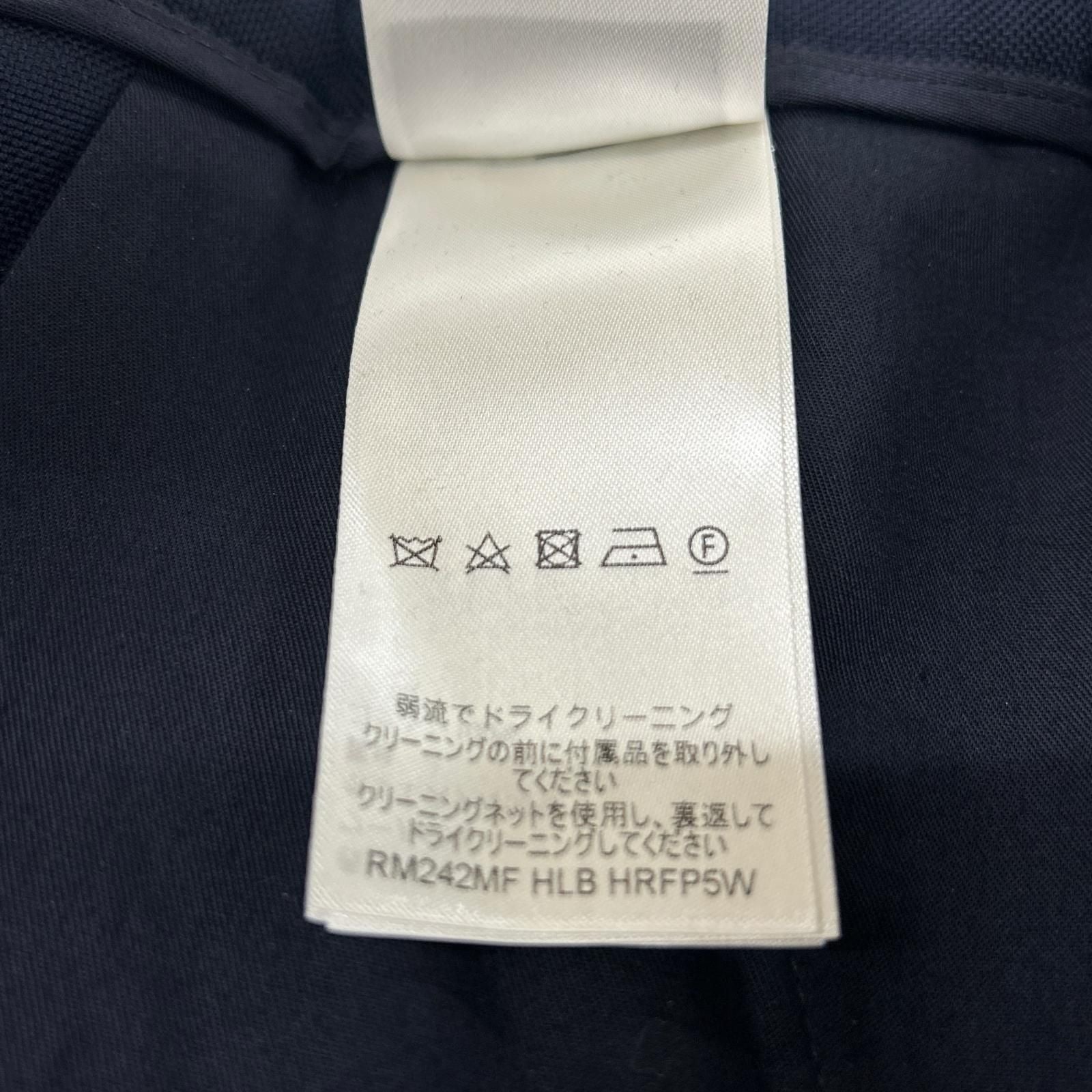 Louis Vuitton Hlb Navy Wool One Tuck Wide Trousers Pants 48 — view 5