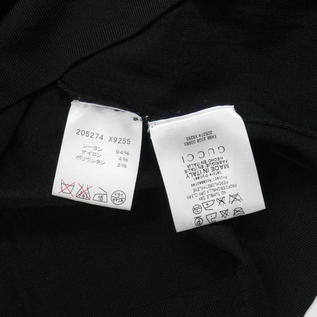 Gucci Rayon Top Belt Long Sleeve M Black — view 8