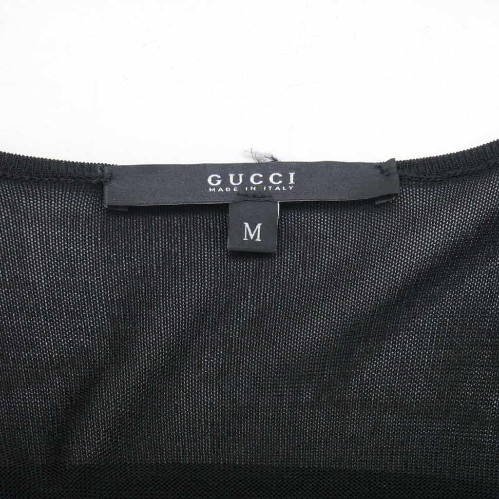 Gucci Rayon Top Belt Long Sleeve M Black — view 7