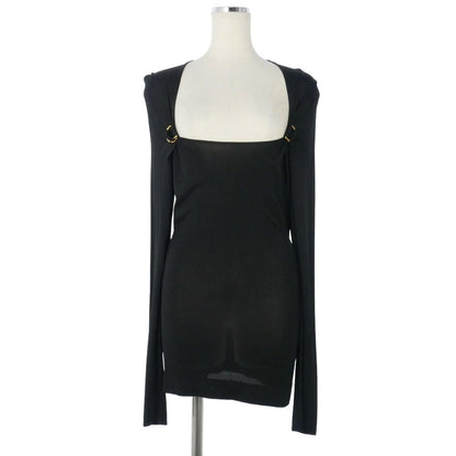 Gucci Rayon Top Belt Long Sleeve M Black