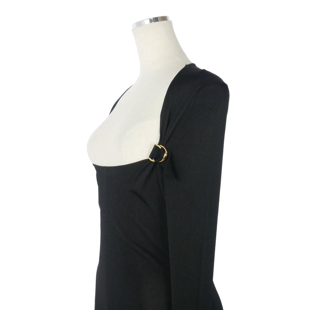 Gucci Rayon Top Belt Long Sleeve M Black — view 4