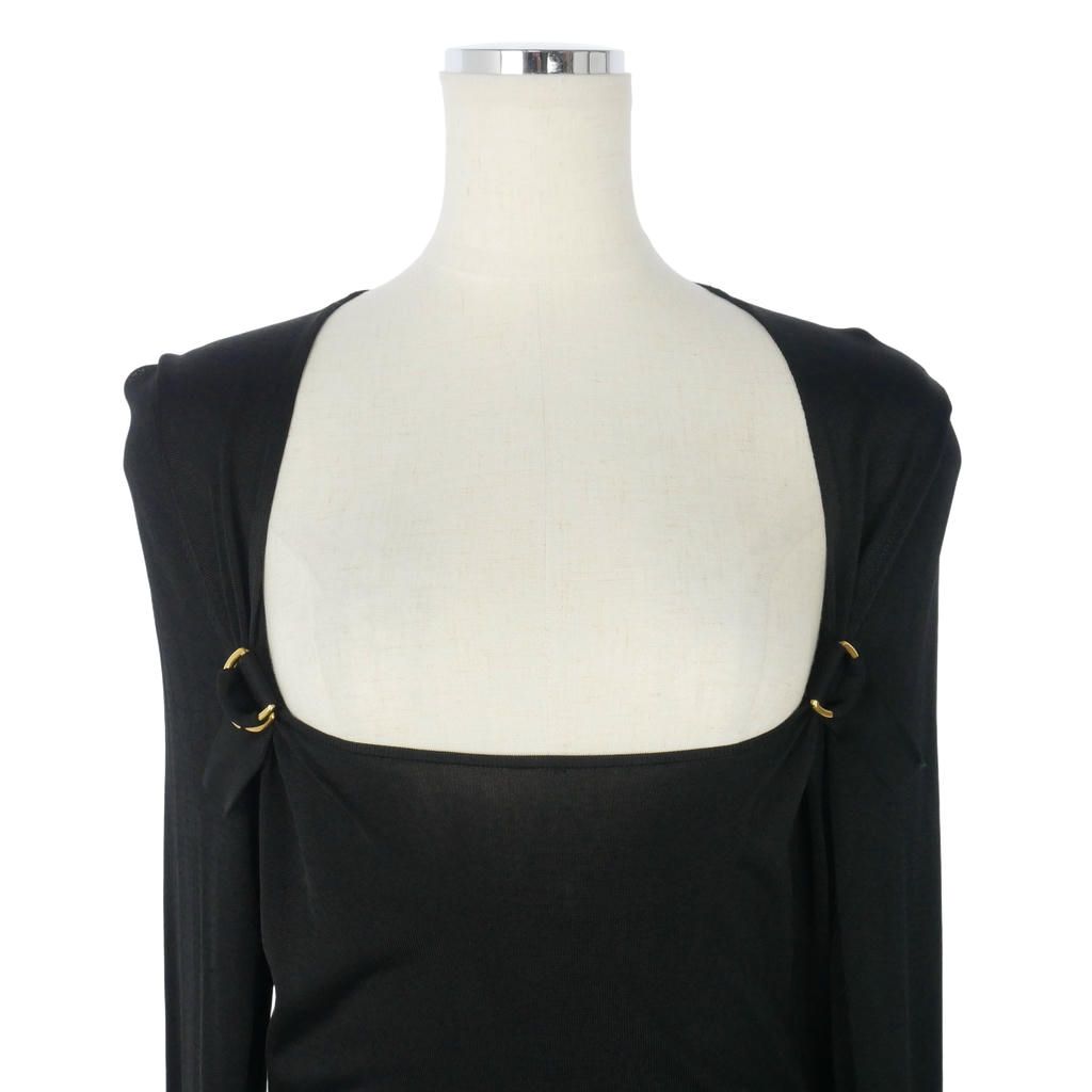 Gucci Rayon Top Belt Long Sleeve M Black — view 3