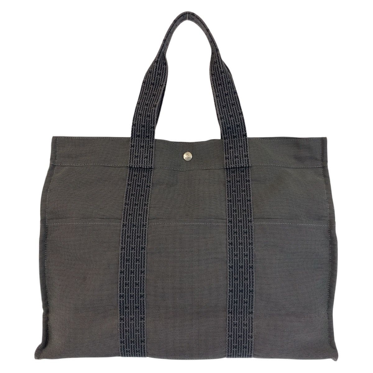 Hermes Her Line GM Gray Silver Polyamide Tote — view 2