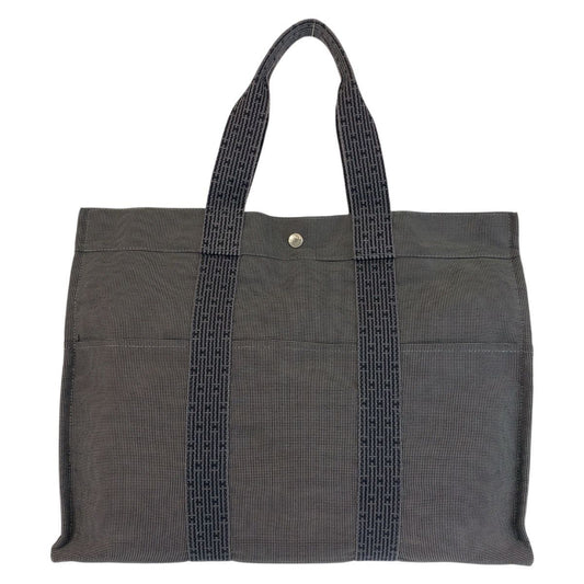 Hermes Her Line GM Gray Silver Polyamide Tote