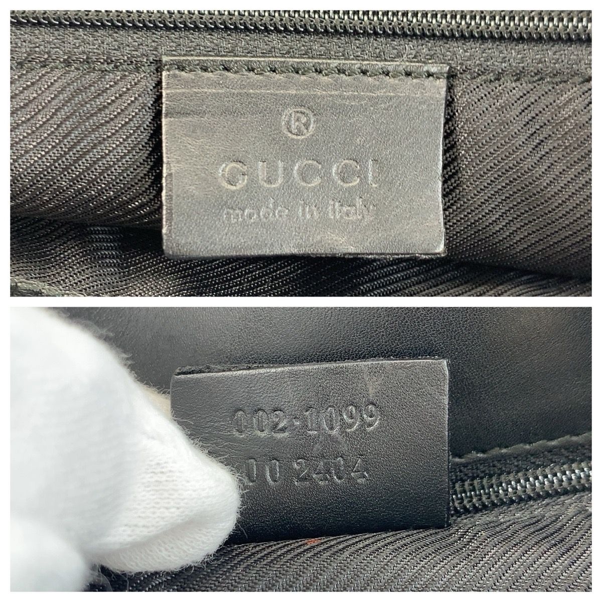 Gucci Black Gold GG Canvas Leather 002 Tote Shoulder — view 3