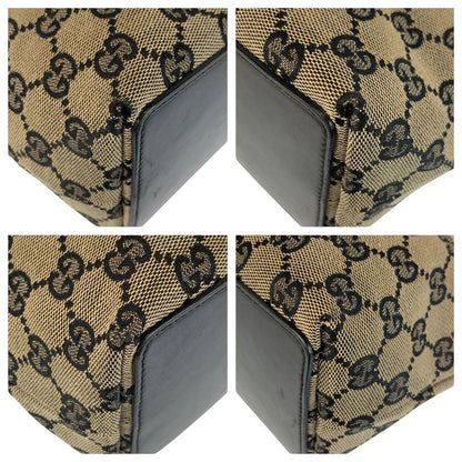 Gucci Black Gold GG Canvas Leather 002 Tote Shoulder — view 4