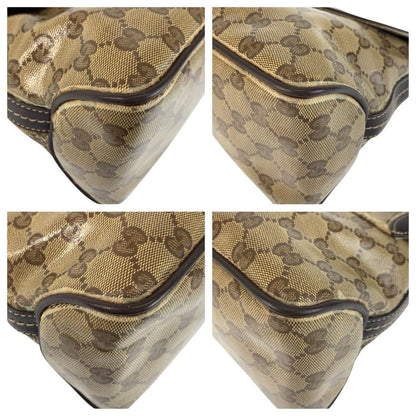 Gucci GG Crystal Beige Brown Gold Leather Shoulder — view 4