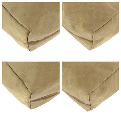 Gucci Beige Brown Light Blue Nylon Leather Shoulder — view 3
