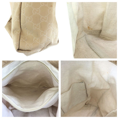 Gucci Beige Brown Light Blue Nylon Leather Shoulder — view 6