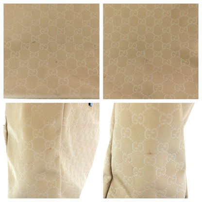 Gucci Beige Brown Light Blue Nylon Leather Shoulder — view 5