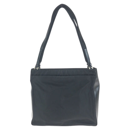 Prada Tessuto Black Silver Nylon Shoulder — view 2