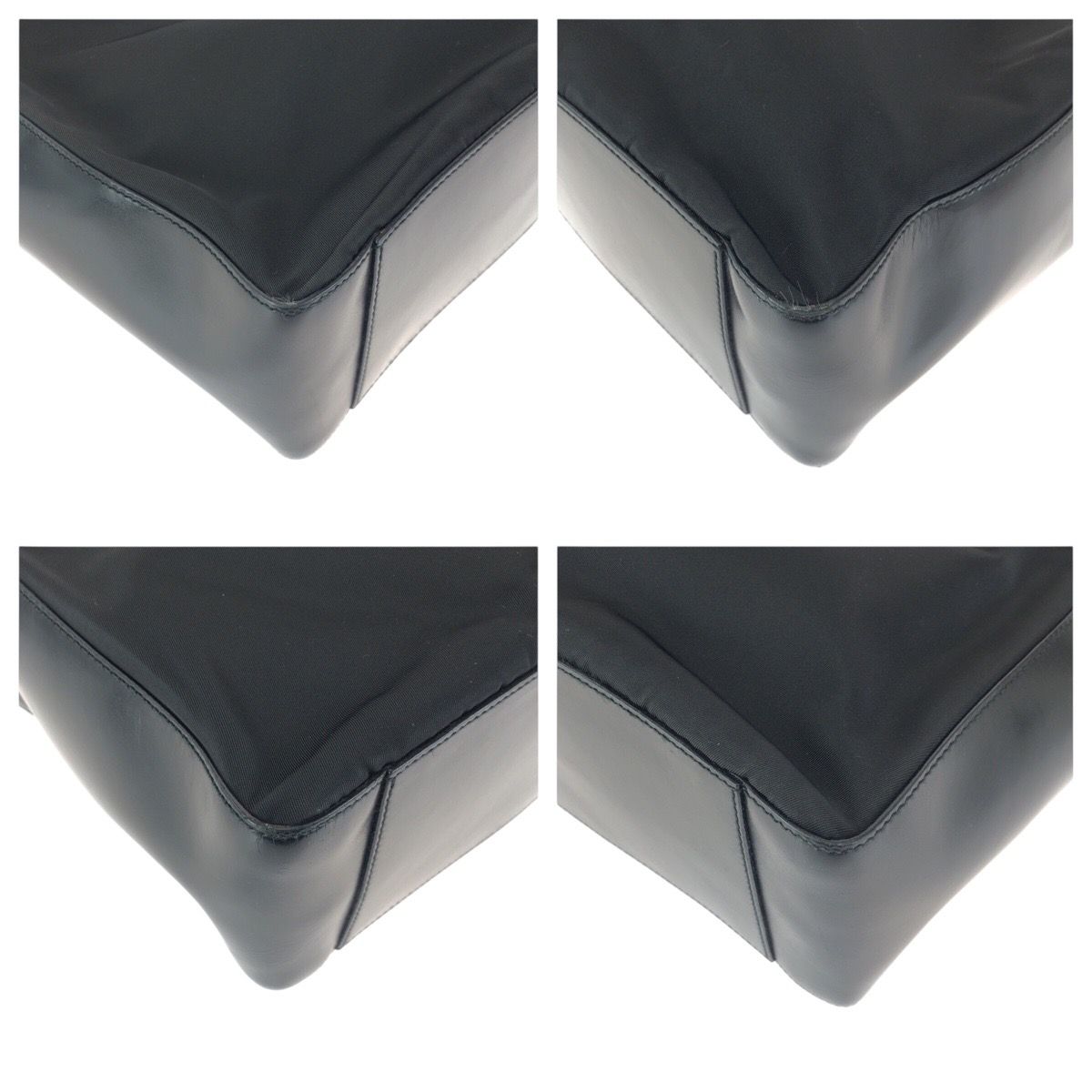 Prada Tessuto Black Silver Nylon Shoulder — view 3