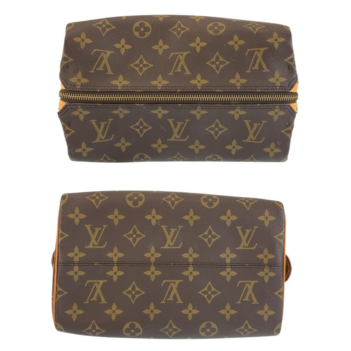 Louis Vuitton Monogram Trousse Pat Presion Brown Pouch Multi — view 9