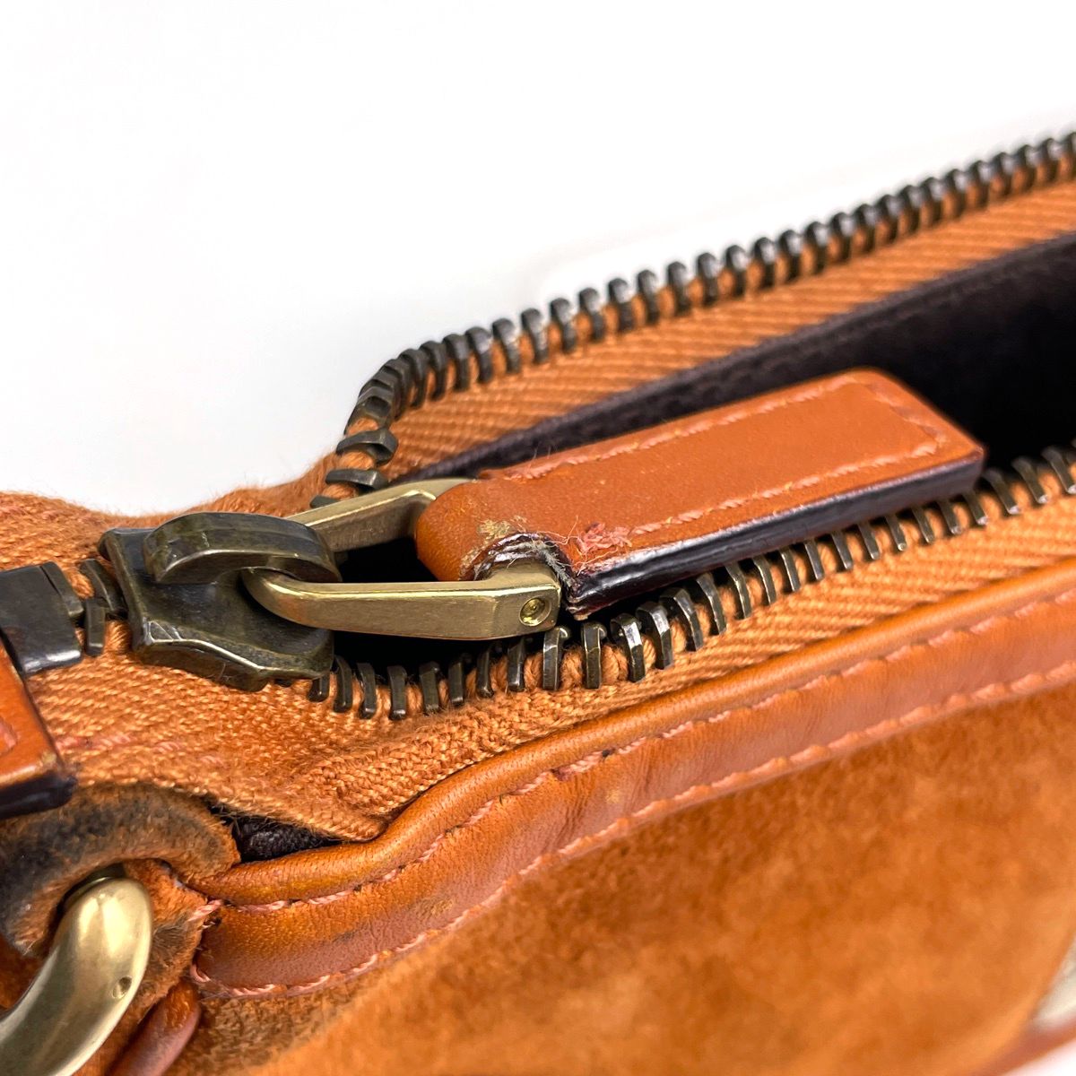 Gucci GG Pattern Chain Handbag Canvas Terracotta — view 6