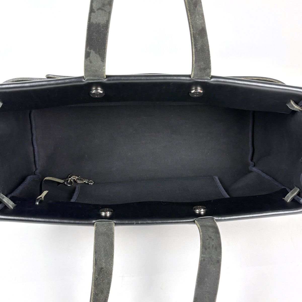 Hermes Herbag Cabas 2-Way Shoulder Bag Tote Toile Officier Black — view 9