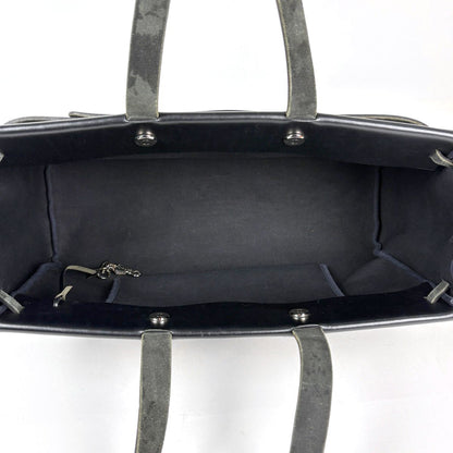 Hermes Herbag Cabas 2-Way Shoulder Bag Tote Toile Officier Black — view 9