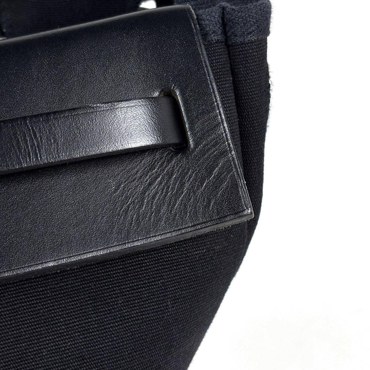 Hermes Herbag Cabas 2-Way Shoulder Bag Tote Toile Officier Black — view 4