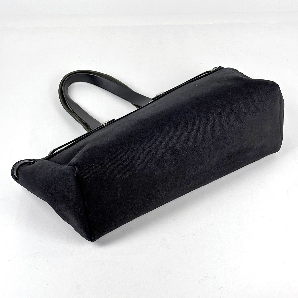 Hermes Herbag Cabas 2-Way Shoulder Bag Tote Toile Officier Black — view 2