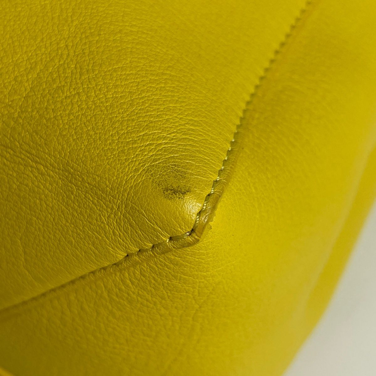 Celine Cabas Phantom Tote Logo Shoulder Bag Leather Yellow — view 3
