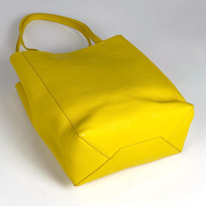 Celine Cabas Phantom Tote Logo Shoulder Bag Leather Yellow — view 2