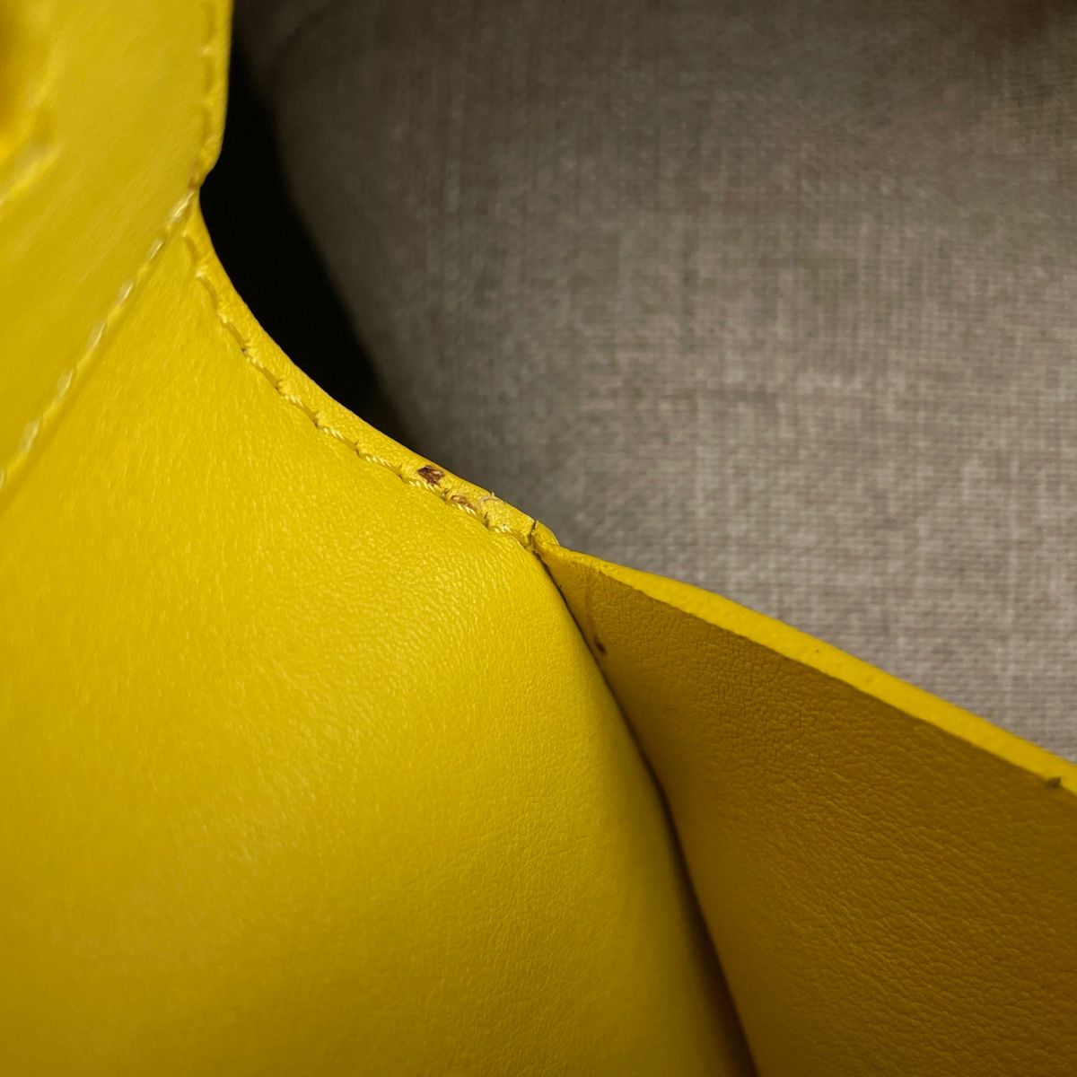 Celine Cabas Phantom Tote Logo Shoulder Bag Leather Yellow — view 6