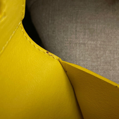 Celine Cabas Phantom Tote Logo Shoulder Bag Leather Yellow — view 6