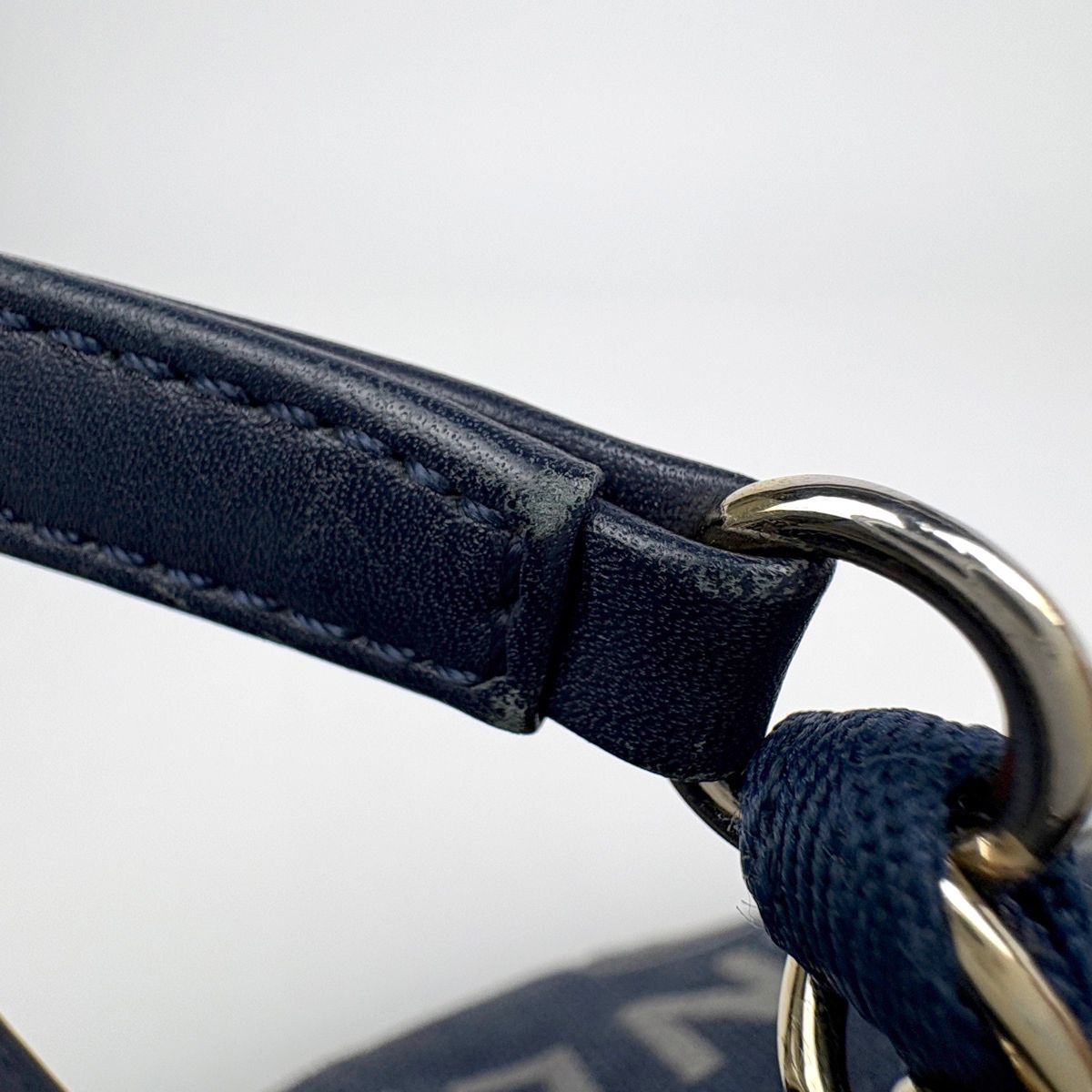 Chanel Deauville Line Chain Tote CC Logo 2-Way Straw Navy — view 7