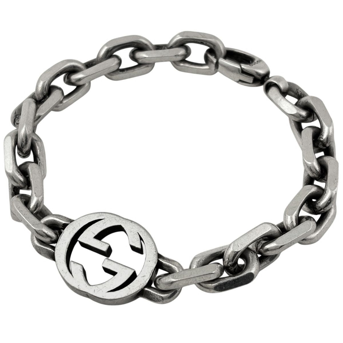 Gucci Interlocking Bracelet 925 Sterling Silver