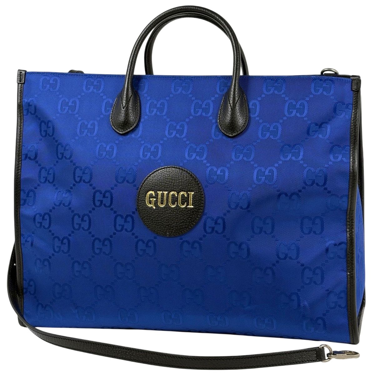Gucci Off the Grid Tote 2-Way Nylon Blue Black