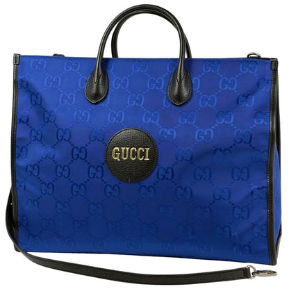 Gucci Off the Grid Tote 2-Way Nylon Blue Black
