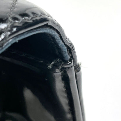 Chanel CC Logo Handbag Quilted Patent Leather Black — view 7