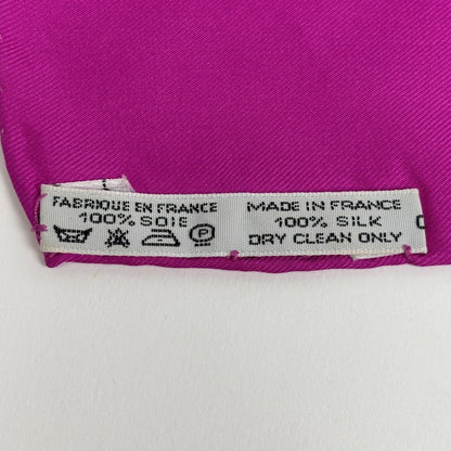Hermes Carre 90 les Rubans du Cheval Horse Ribbon Scarf Silk Pink Multicolor — view 2
