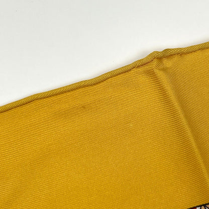 Hermes Carre 90 Feria de Sevilla Seville Holiday Scarf Silk Yellow Multicolor — view 4