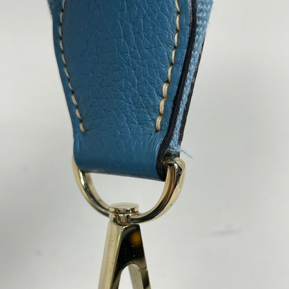 Hermes Evelyne 2 PM Perforated Logo Shoulder Bag Taurillon Clemence Blue Jean — view 5